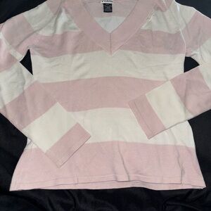 Paris Paris woman’s stripped college sweater with a v neck